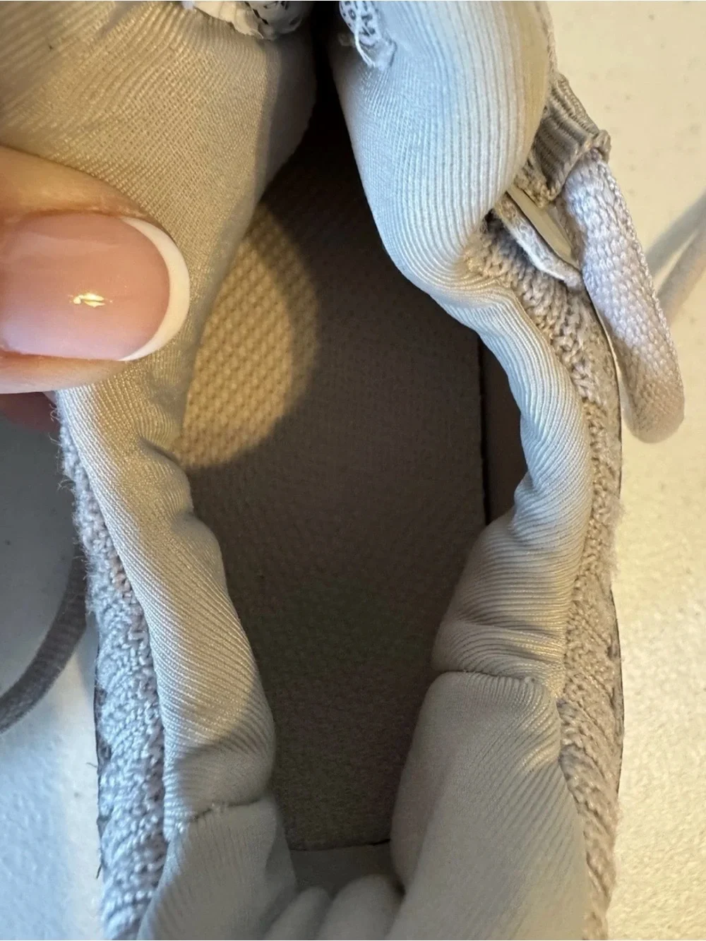 RBX Light Gray Knit Kids' Sneakers Size 1